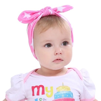 Fascia per capelli neonata - accessorio con fiocco a orecchie di coniglio