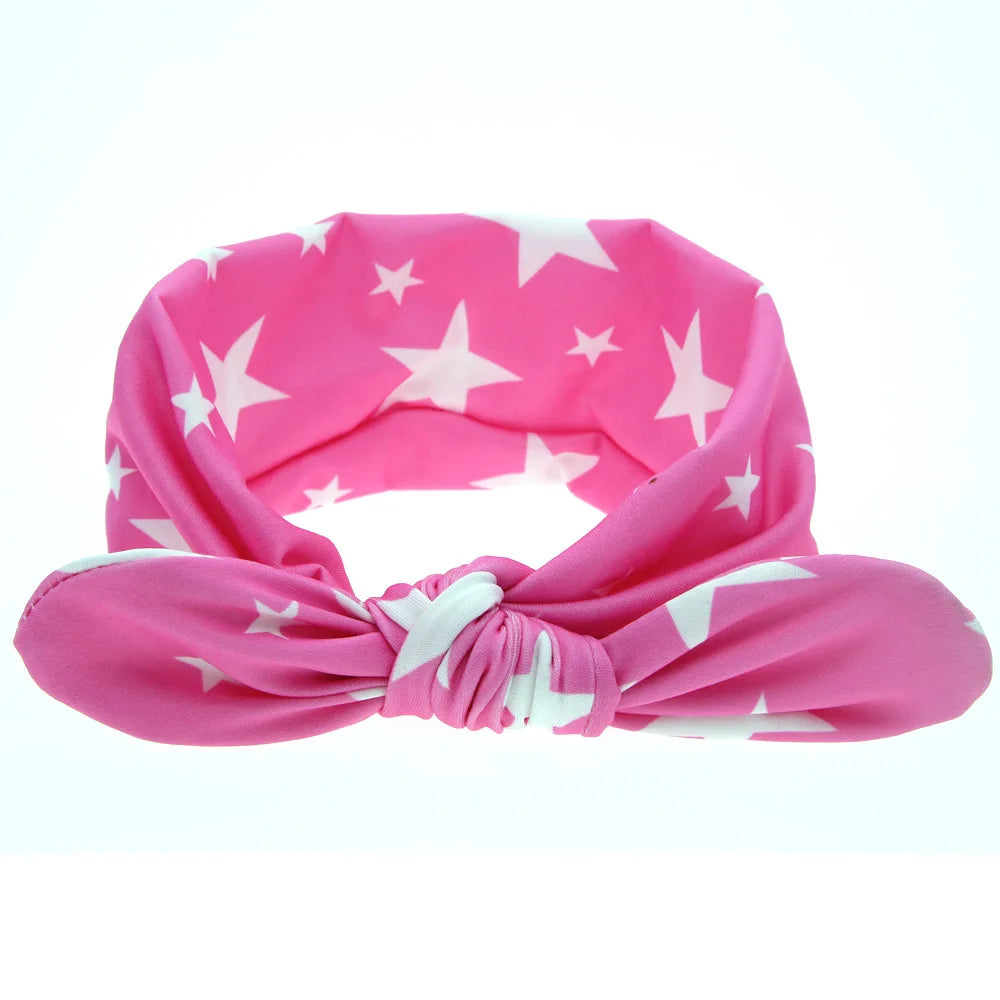 Fascia per capelli neonata - accessorio con fiocco a orecchie di coniglio